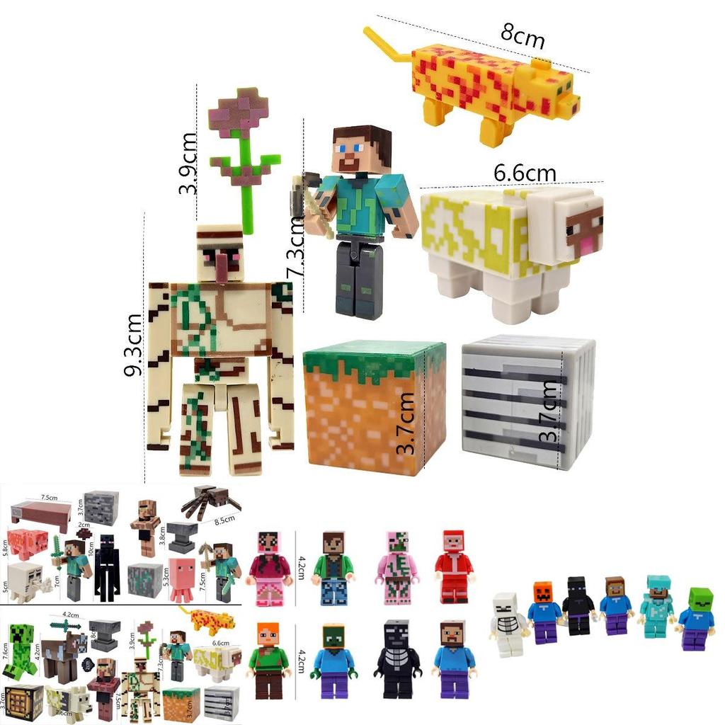 Minecraft Theme Building Blocks Cake Decoration Set For Party Supplies
