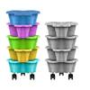 Plastic Stackable Vertical Flower Pot Multi-layer Garden Planter Tower with Movable Casters for Strawberry vegetable Growing