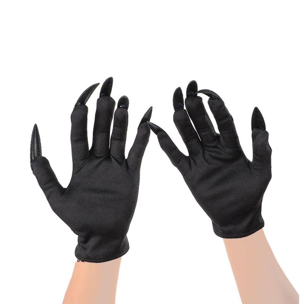 Long Nails Ghost Claw Gloves Full Finger Halloween Gloves Cosplay Theme Witch Gloves  Male