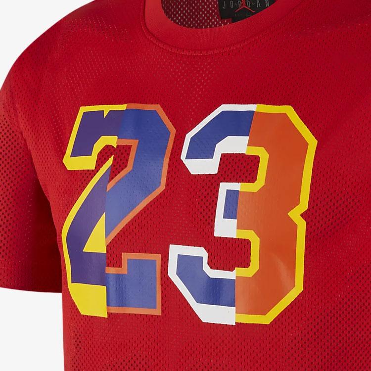 Jordan Dna Mesh Breathable Sports Crew Neck Short Sleeve T-Shirt Men Tops Red AV0117-657