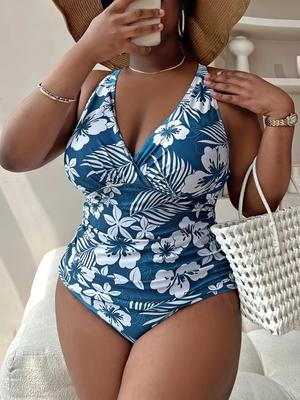 Maillot de bain une pièce imprimé grande taille pour femme, modèle 2025, push-up, style brésilien, ample, pour la plage et les courbes