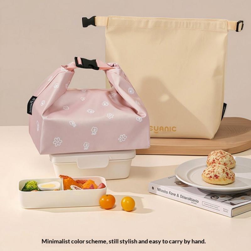 Portable Buckle Lunch Box Oxford Insulation Bag Large Capacity Insulation Handbag Student Work Lunch Lunch Bag Cooling Tote