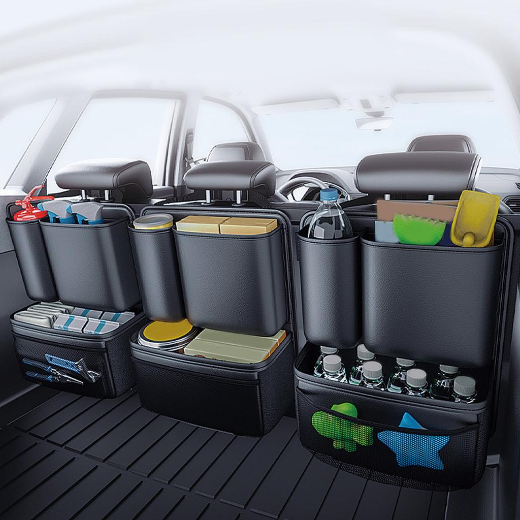 Geantă de depozitare pentru portbagajul auto cu buzunare multiple 32x38cm pentru sortarea convenabilă a articolelor Proiectată pentru familii și călători