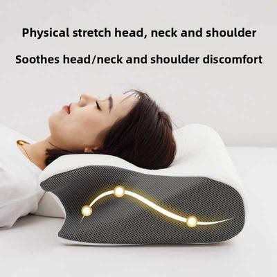 Butterfly Cervical Pillow Memory Foam Neck Support with Slow Rebound Zero Pressure Core for Hotel/Travel & Side Sleepers