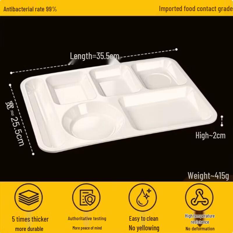 Melamine Compartmentalized Meal Tray