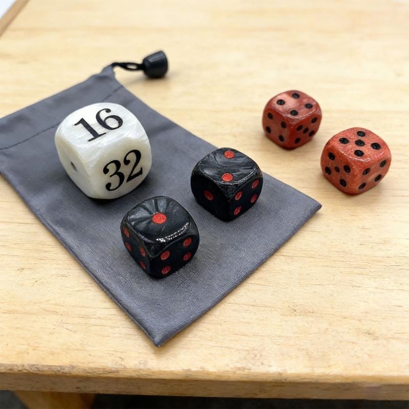 5 ks Kostky Backgammon Dřevěné Kostky Kostky pro Zdoujování 22 mm Velké Kostky pro Zdoujování Pluses 4ks Kostky 16 mm s Voděodolným Úložným Sáčkem