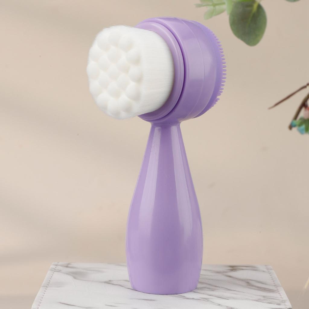1 Polka Dot Soft Bristle Facial Cleansing Brush Deep Cleaning Silicone Soft Bristle Manual