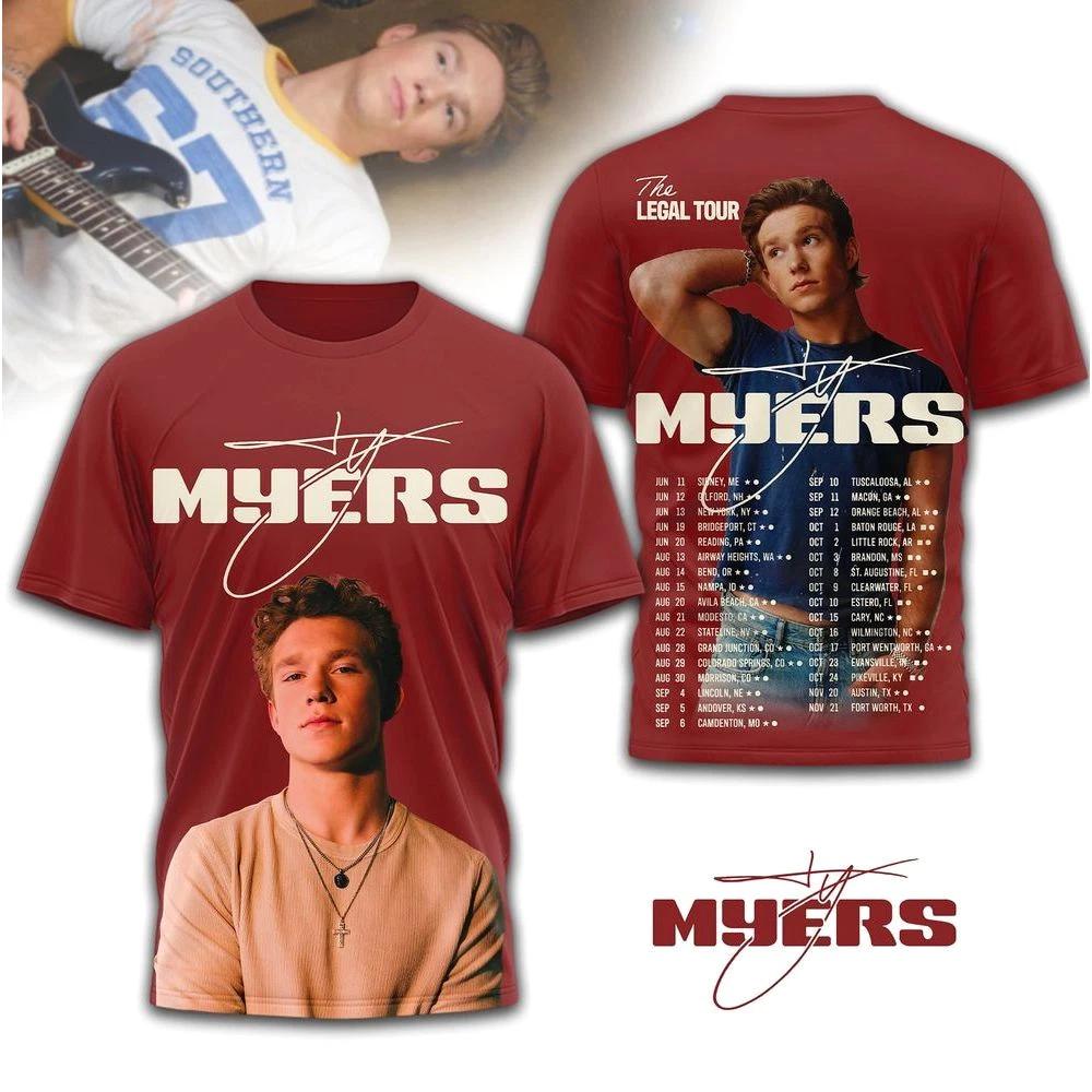 Ty Myers The Legal Tour Dates 2026 T-Shirt, Music Unisex All Sizes 3D Shirt 3XL