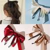 Hair Bows For Women Bow Hair Clips Silky Satin Hair Bows For Girls Neutral Colors Hair Ribbon Cute Bow Clips For Women