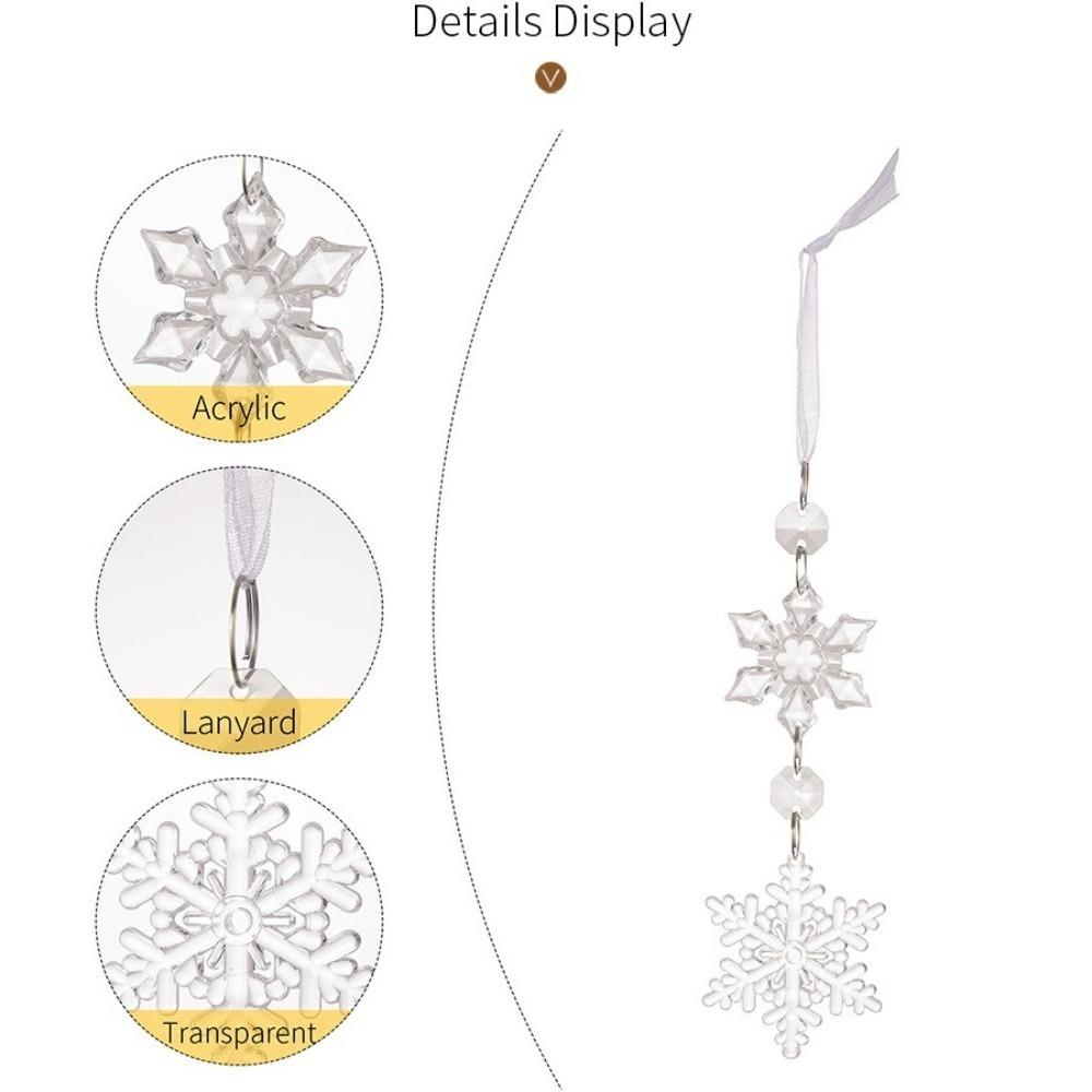 New Snowflake Christmas Tree Ornament Creative Acrylic Christmas Gifts Pendant New Year Pendant Christmas Decorations
