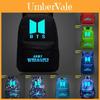 Bangtan Kpop Bts Boys Luminous Backpack Fashion Nylon Shoulder Travel Bag School