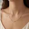 Stainless Steel Bowkont Zircon Necklace Women's Bow Necklaces Chic Party Wedding Jewelry Gift