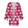 Women's Casual Fashion Print Lightweight Medium Length Jacket Cardigan