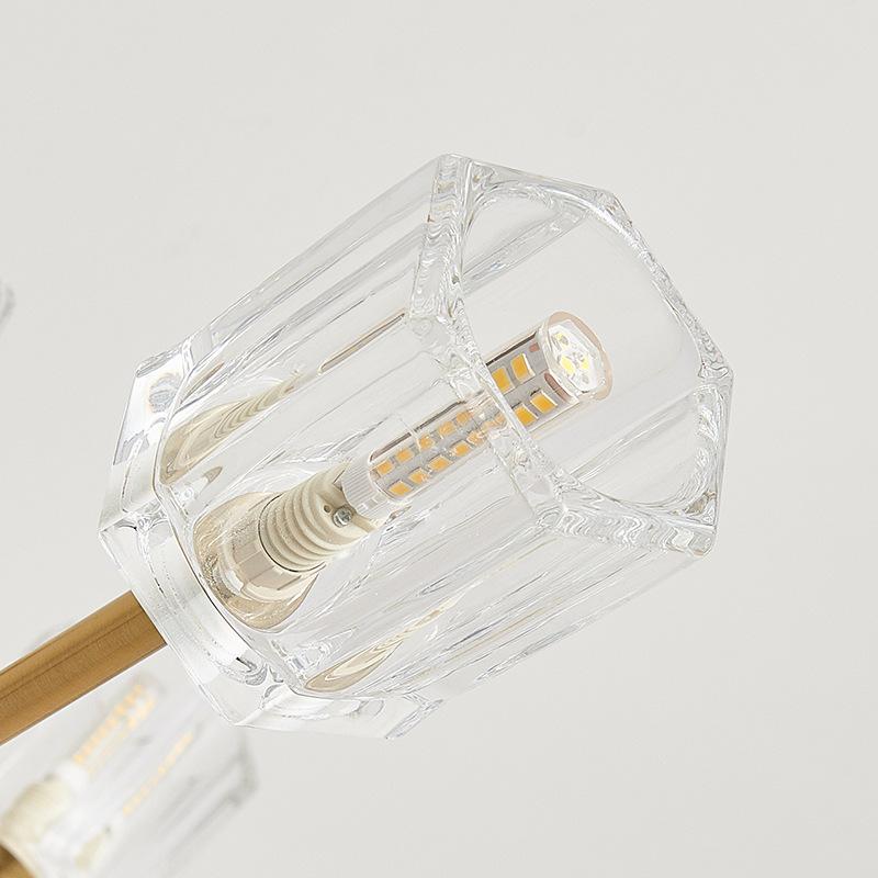 New Postmodern Ceiling Chandelier Light Luxury Living Room Simple Crystal Lighting Restaurant Bedroom Nordic Molecular Drop Lamp