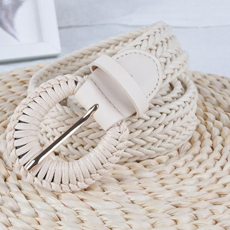 Handmade Weaving Bohemian Belt for Women Lady Dress Waist Belt with Braided Texture Fashion Female Coat Dress Skirt Belt