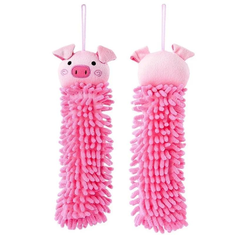 New Baby Children's Cartoon Animal Hanging Bath Towel Towel Soft Six Colors Kitchen Supplies New Bathroom Accessories Sets