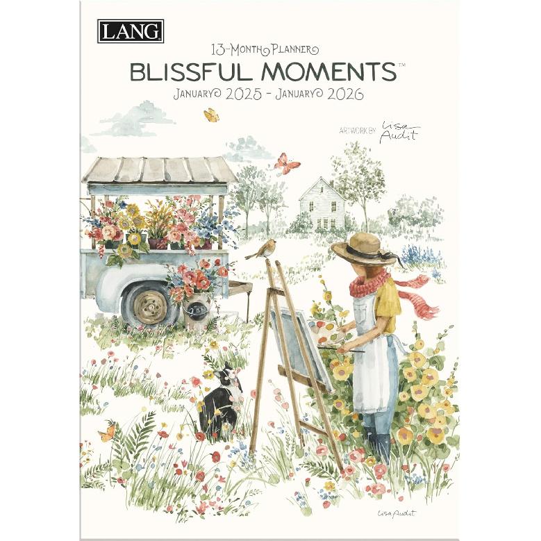 Lang, Blissful Moments Monthly 2026 Planner, 8.5 X 12 , 12-Month Calendar with Stapled Binding 2025