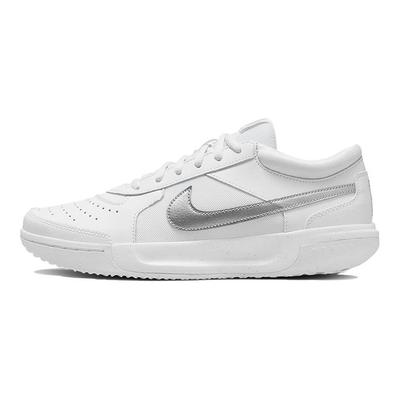 Court Zoom Lite 3 White Metallic Silver Women Sneakers DH1042-101