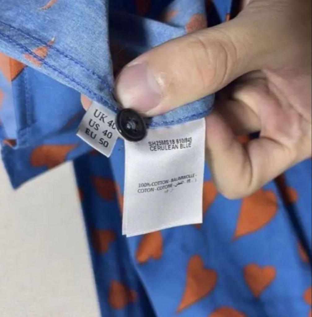 [USED] BTS V Wears J.W.ANDERSON 18SS All-over Heart Print Shirt