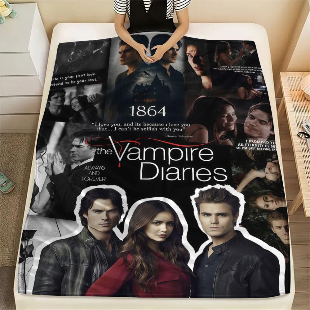 1PC The Vampire Patterned Flannel Blanket Suitable For All Seasons for Home Decor Warmth and Comfort Gifts Holiday Present