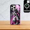 Japan Ghost Face Samurai Phone Case For iPhone17,16,15,14,13,12,11 Plus,Pro Magnetic with Magsafe Wireless Charging