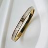 New Design Stainless Steel Zircon Inlaid Bracelets & Bangles for Women Gold Silver Color Waterproof Luxury Brand Jewelry Gifts