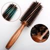 Straight Twill Hair Comb Natural Boar Bristle Rolling Brush Round DIY Hairdressing Styling Tool