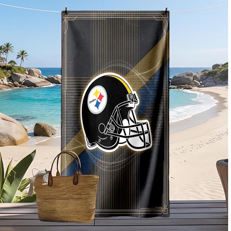 Pittsburgh Steelers Print Beach Towel Soft Portable Quick?dry Towel For Pool Summer Vacation Outdoor Sport