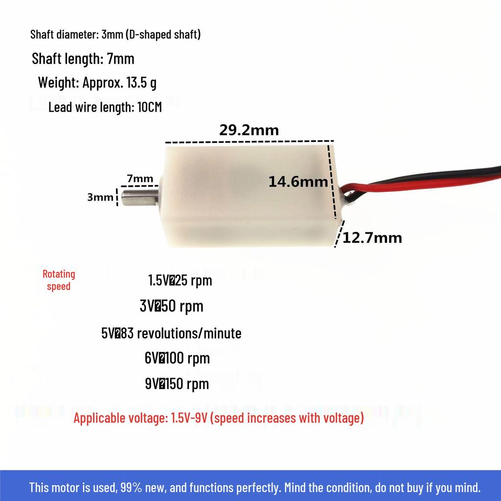 High Torque N20 Mini DC Geared Motor 3.7V/5V/6V, Slow Speed, All-Metal with Shell