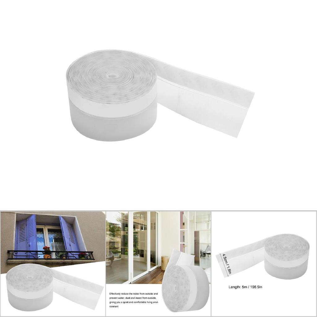 5M Transparent Self Adhesive Door Window Sound Insulation Dust Prevention Sealing Strip (45mm)