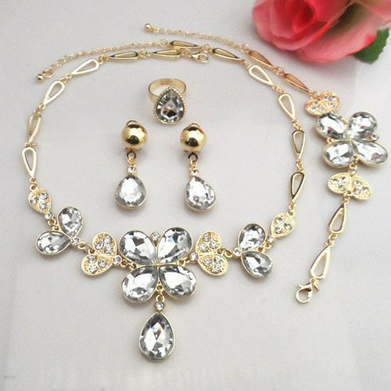 European American Fashion Wedding Jewelry Set