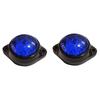 APSMOTIV 4Pcs Mount Blue LED Rear Side Marker Indicator Lights for Trucks Trailer Cab RV Marine Led Light for Boats Taillight Brake Stop Lamp12V