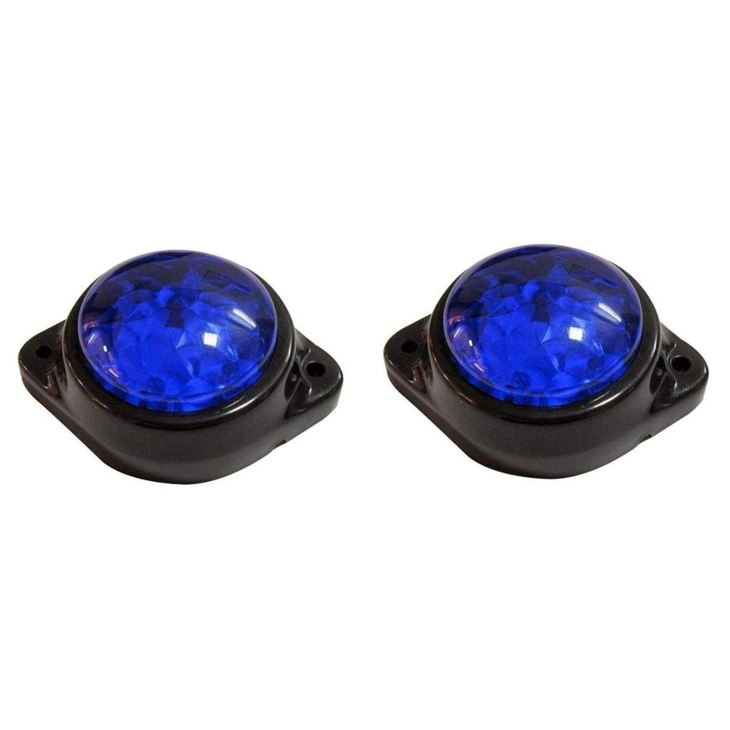 APSMOTIV 4Pcs Mount Blue LED Rear Side Marker Indicator Lights for Trucks Trailer Cab RV Marine Led Light for Boats Taillight Brake Stop Lamp12V