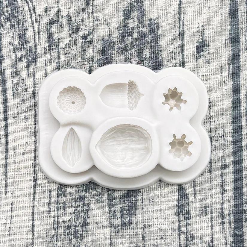 Lemon Cinnamon Star Anise Nuts Christmas Silicone Mold Cupcake Candy Baking Mold Chocolate Fondant Cake Decorating Tools