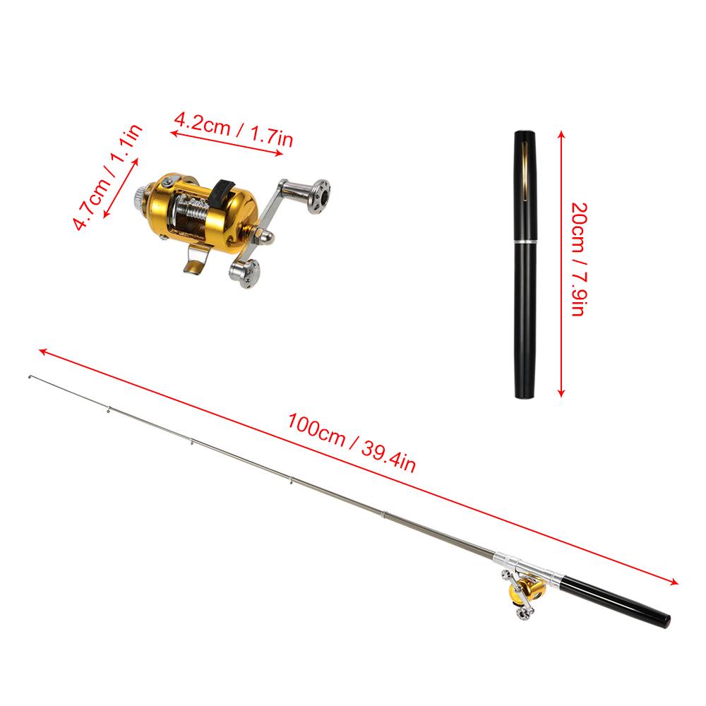 

Комплект из удочки и катушки, телескопическая карманная удочка с мини-катушкой для троллинга серебряный