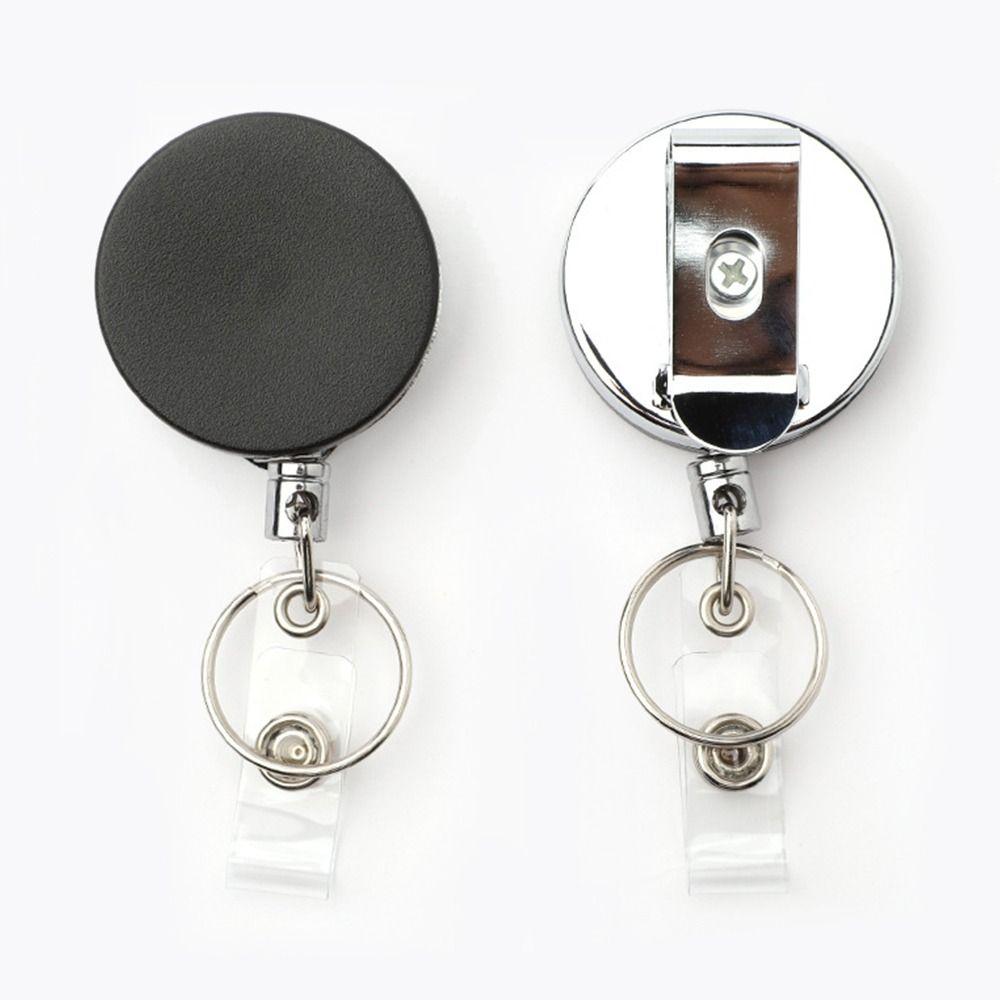 4cm ID Badge Holder Retractable Carabiner Clip Anti-Lost Anti-Lost Key Ring