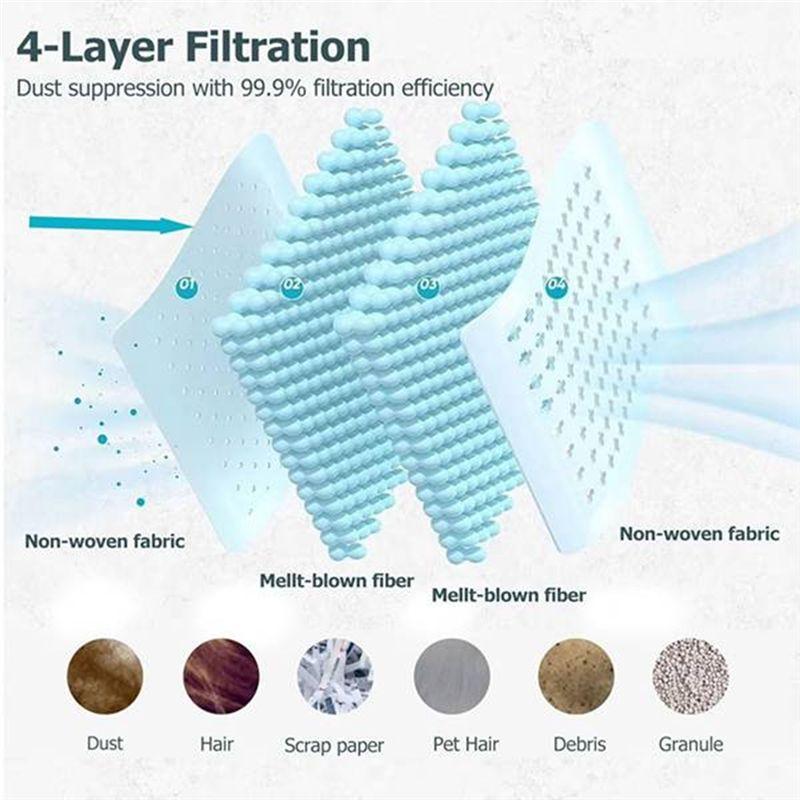 YCOC-For JONR P20 PRO Replacement Side Brush, Mop Cloth& Dust Bags 10PCS Household Cleaning Accessories Robot Vacuum Cleaner