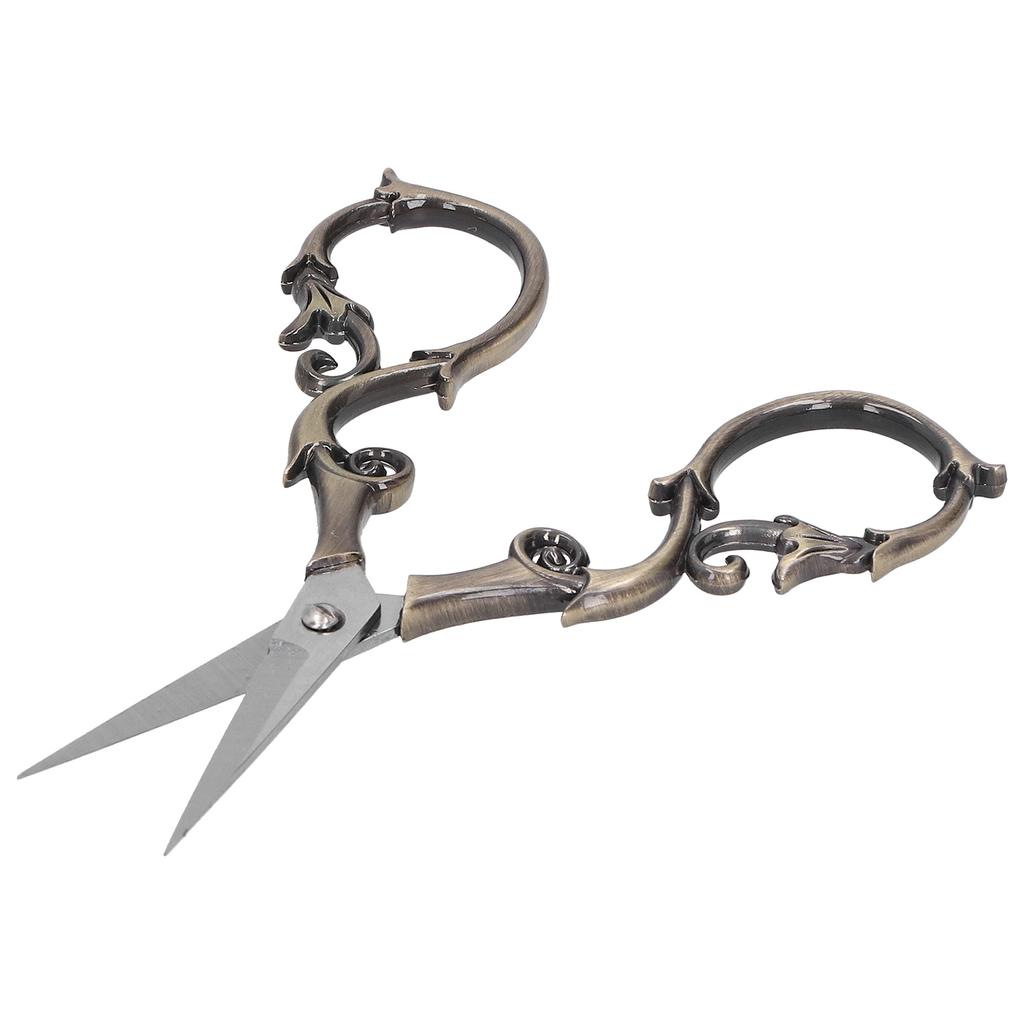 Retro Scissors Stainless Steel Gourd Shape DIY Vintage Small Embroidery Cutting ToolsBronze