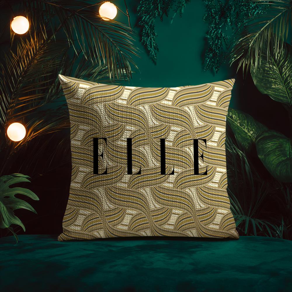 Healthy And confident Style Home ELLE Living Cushion Cover Silky elegant Comfort Sofa Bed Invisible zipper Beach pillowcase