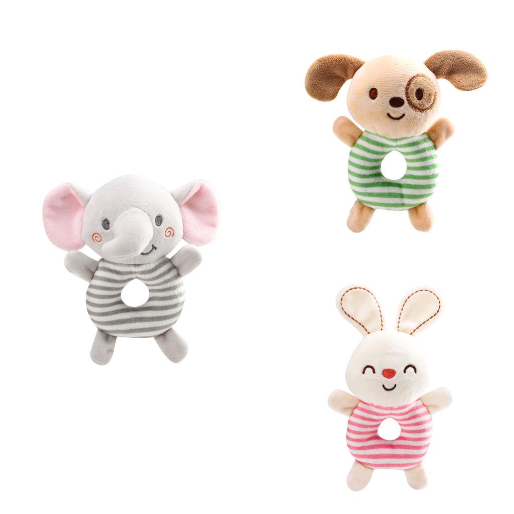 Tololo Round Hand Bell Plush Toy For 0-year-old Babies Emotional Development Visual Stimulation Hand-eye Coordination