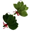 Woven Keychain Handmade Pomelo Leaf Design Lucky Charm Keychain Hand-Crocheting Decorative