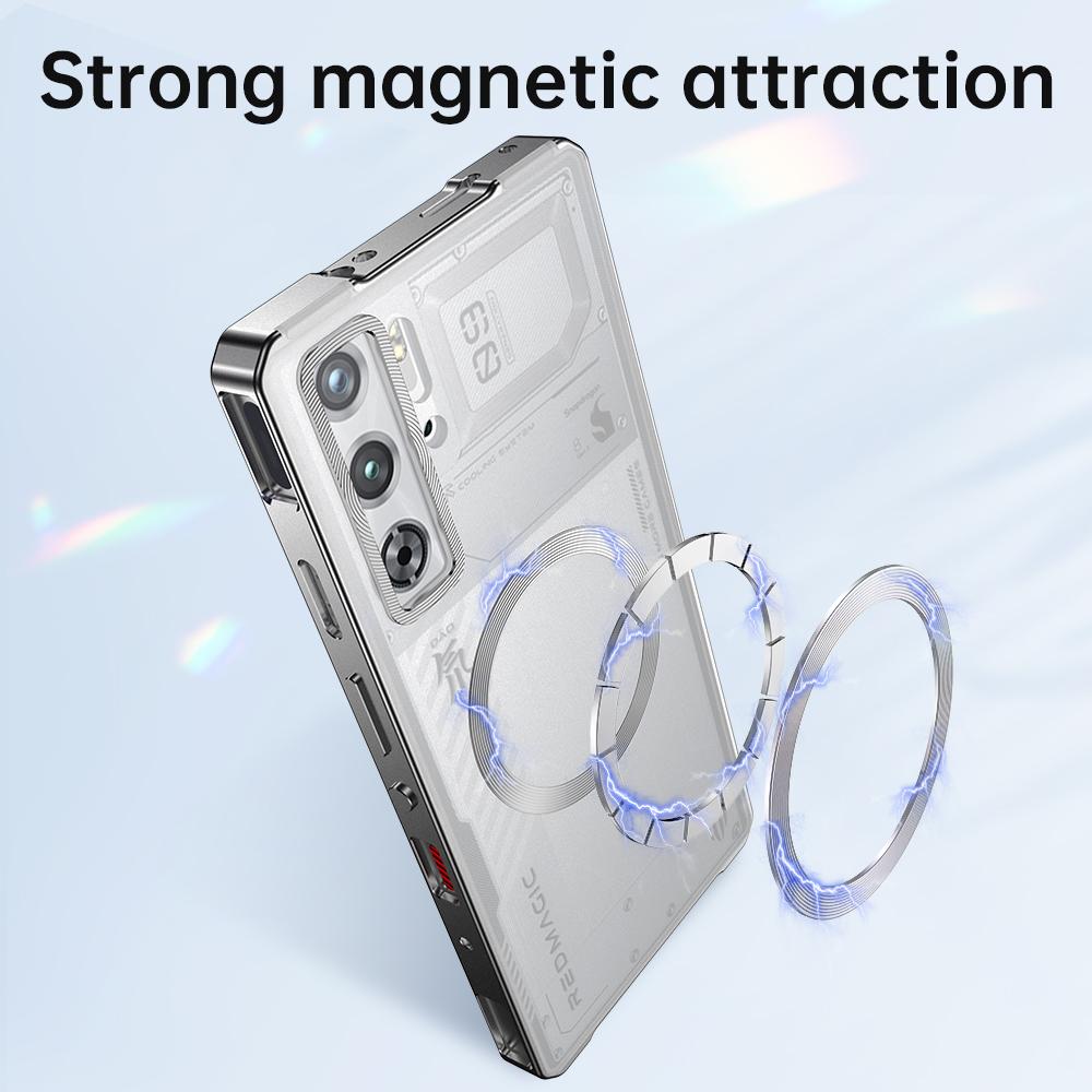 Phone Case For ZTE Nubia Red Magic 9S Pro+ 5G/9S Pro 5G/9 Pro+ 5G/9 Pro 5 Compatible with MagSafe Hard PC Metal Frame Back Cover