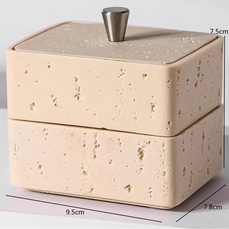

Modern Art Cave Stone Resin Tissue Box, Household Countertop Storage Bucket, Living Room Tissue Storage Box, Kitchen Supplies