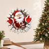 3D Peeking Through Wall Decal Sticker for Christmas Home Decor