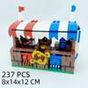 Small Particles Medieval Ancient Weapons War Military Tent Viewing Platform Showdown War Horse Building Block Scene