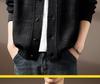 Men's High-End French Retro Cardigan Sweater: Winter Thick Knit Stand Collar Jacket
