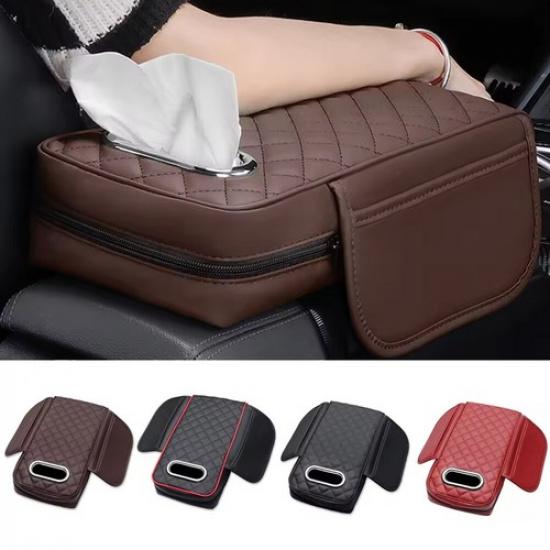 Car Auto Armrest Pad Cover Center Console Box PU Leather Cushion Mat Accessories