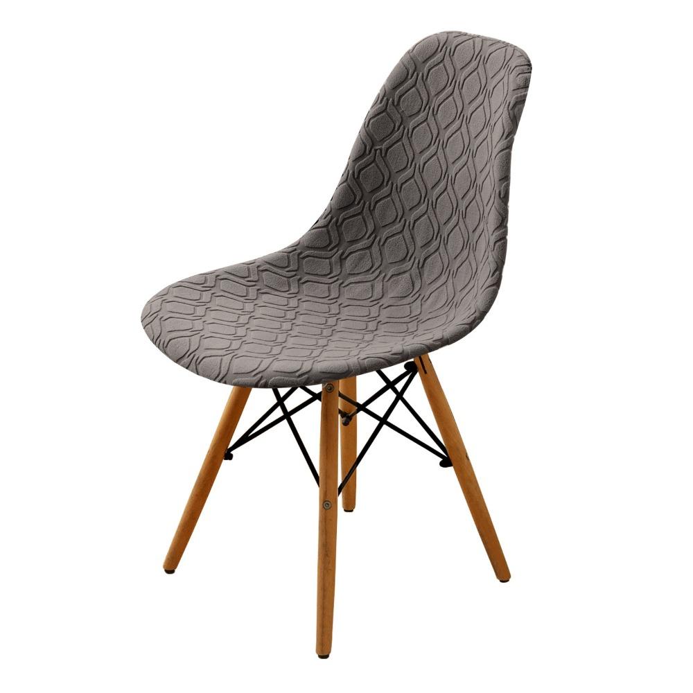 

Jacquard Eames Shell Chair Cover Universal Fit for Dining Table Chairs All Seasons Home Use 1pc сіро-коричневий