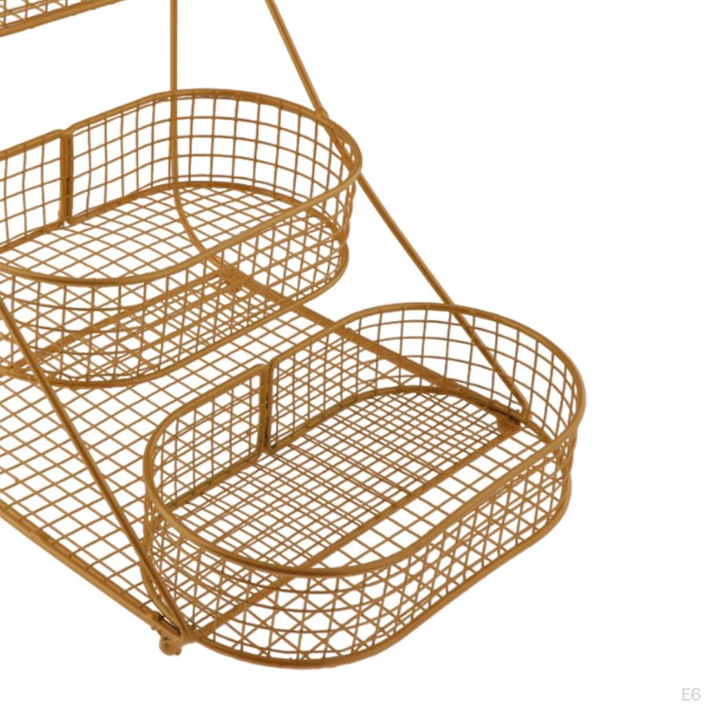 3 Tier Countertop Fruit Basket Fruits Stand Holder Vegetables Storage Rack for Kitchen