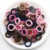 100PCS/Set Women Girls Basic Hair Bands Simple Solid Colors Elastic Headband Hair Ropes Ties Hair Accessories Ponytail Holder